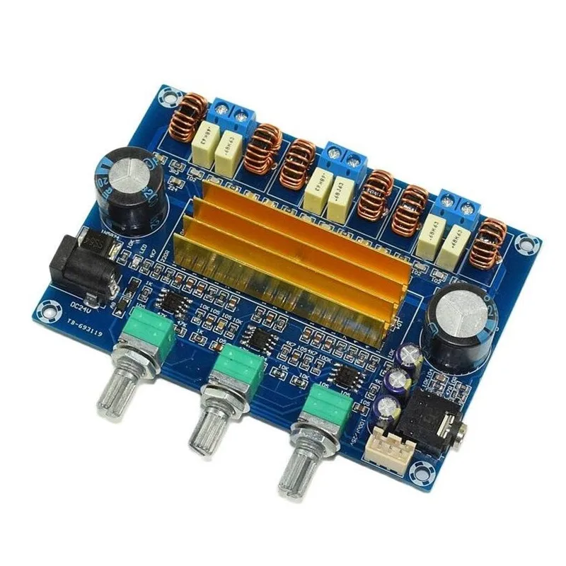 TPA3116 HiFi Stereo 2.1 Channel Digital Power Amplifier Board 100W+50W*2 Subwoofer Audio Amp
TPA3116 HiFi Stereo 2.1 Channel Digital Power Amplifier Board 100W+50W*2 Subwoofer Audio Amp