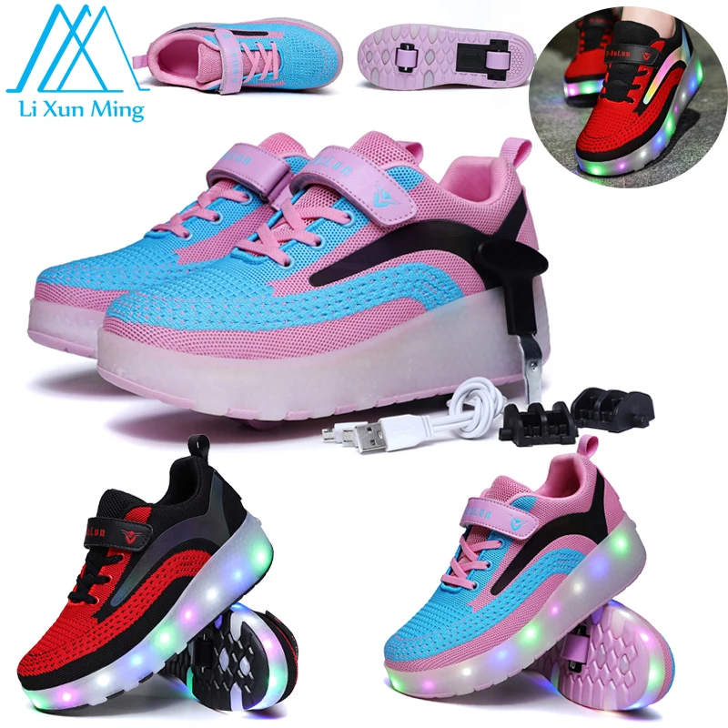 USB Rechargeable Children Roller Skates Double Roller Skates For Boys Girls LED Flashing Lights With Wheels For kids Shoes27-43#
USB Rechargeable Children Roller Skates Double Roller Skates For Boys Girls LED Flashing Lights With Wheels For kids Shoes27-43#
