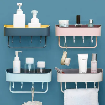 Perforation-free Wall-mounted Dormitory Bathroom Storage Rack Household Non-porous Double Drain Rack Towel Rack Bathroom Rack
Perforation-free Wall-mounted Dormitory Bathroom Storage Rack Household Non-porous Double Drain Rack Towel Rack Bathroom Rack