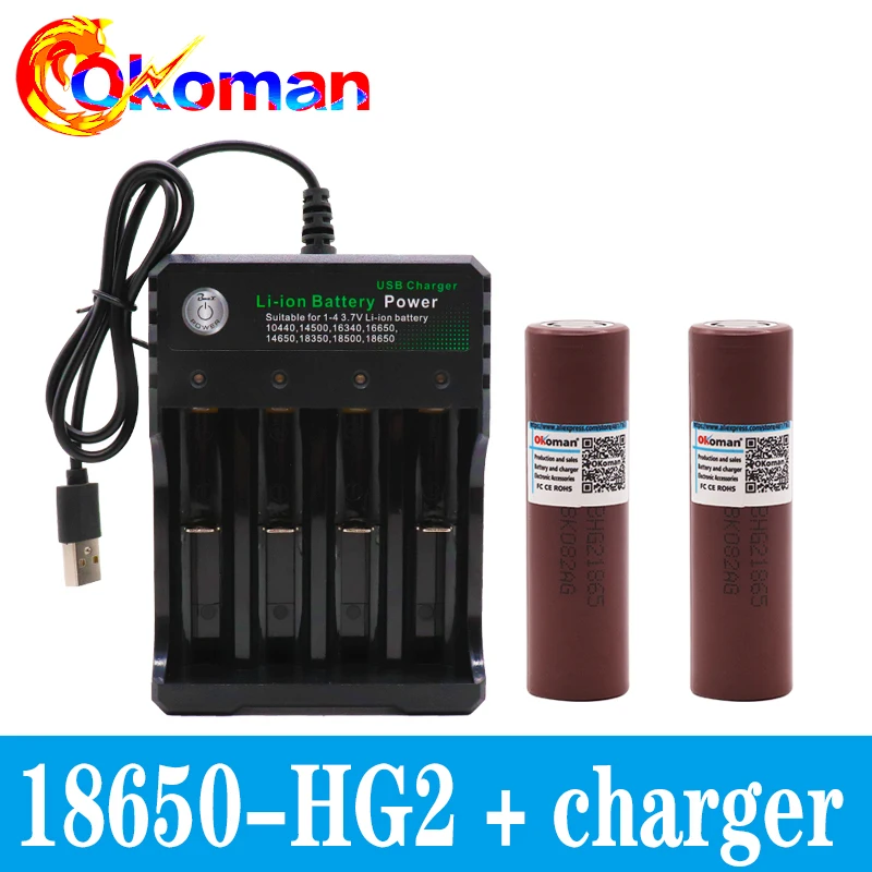 100% Новый оригинальный HG2 3 7 v 3000mah 18650 литиевая аккумуляторная батарея для