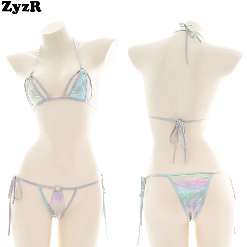 ZyzR Summer Beach Pool Party Laser Bikini Swimsuit Exotic Costumes Women Reflective Bling Lingerie Underwear Temptation Pajamas
ZyzR Summer Beach Pool Party Laser Bikini Swimsuit Exotic Costumes Women Reflective Bling Lingerie Underwear Temptation Pajamas