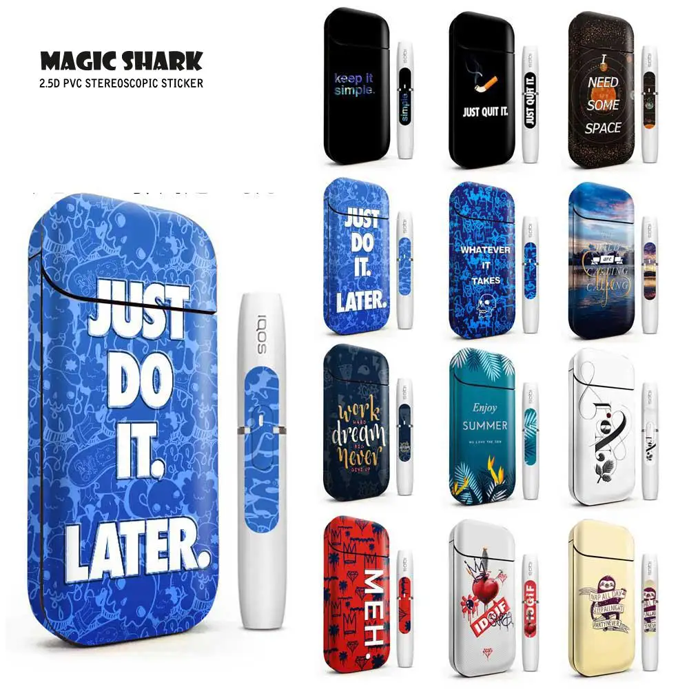 Электронная сигарета Magic Shark 2019 модный стикер для кожи универсальный ПВХ IQOS 2 4 Plus