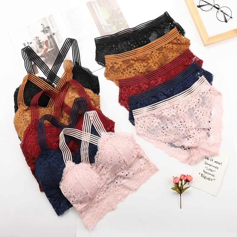 Fashion Casual Women Lady Lace Strap Bra Set Tops Tube Wrap Woman Underwear Cross Beauty Back Tank Tops
Fashion Casual Women Lady Lace Strap Bra Set Tops Tube Wrap Woman Underwear Cross Beauty Back Tank Tops