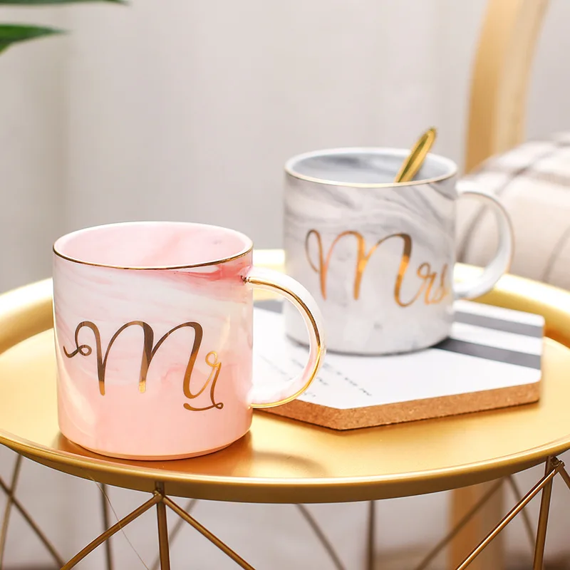 Nordic Marbling Gold Depicting Ceramic Cup Boys and Girls Trend Mug Lovers Cup Large Capacity Coffee Cup with Spoon Mug
Nordic Marbling Gold Depicting Ceramic Cup Boys and Girls Trend Mug Lovers Cup Large Capacity Coffee Cup with Spoon Mug
