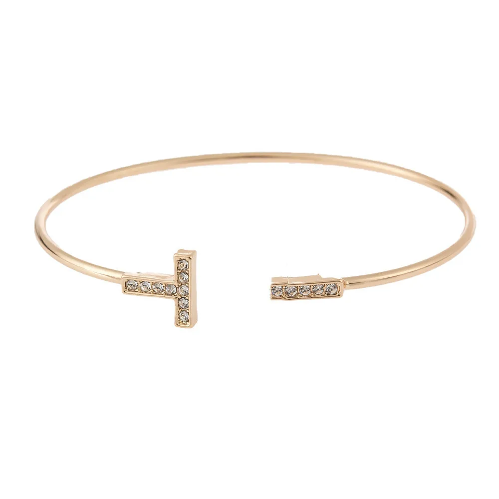 Double T-shaped couple bracelet T-shaped Bangle simple elastic opening adjustable ladies alloy bracelet gift New
Double T-shaped couple bracelet T-shaped Bangle simple elastic opening adjustable ladies alloy bracelet gift New