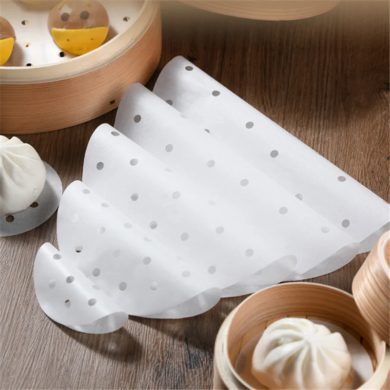 

6/7/8/9/10 Inches Non Stick Restaurant Kitchen Under Steam Mat Wholesale Practical Cooking Paper Bamboo Steamer Dim Sum Paper