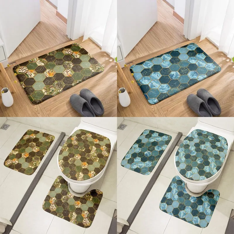 Bath Mat For Bathroom 3D Pattern Toilet Carpet Mat Toilet Lid Cover Mat Bathroom Carpet Set Shower Room Rug Bathroom Mat Decor
Bath Mat For Bathroom 3D Pattern Toilet Carpet Mat Toilet Lid Cover Mat Bathroom Carpet Set Shower Room Rug Bathroom Mat Decor