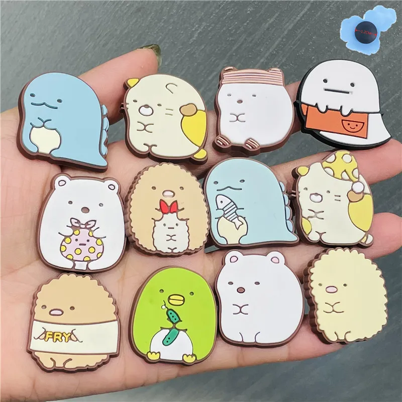 Single Sale PVC Japan Anime Shoe Charms Shoe Decorations Cartoon SAN-X Shoe Buckle Accessories fit Croc JIBZ Party Kids Gifts
Single Sale PVC Japan Anime Shoe Charms Shoe Decorations Cartoon SAN-X Shoe Buckle Accessories fit Croc JIBZ Party Kids Gifts
