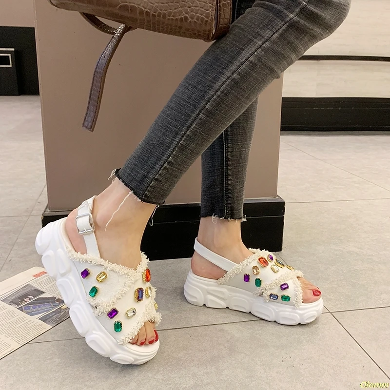 Platform Sandals Women Shoes 2020 Summer Super High Heels Ladies Casual Shoes Wedge Chunky Sandals Diamond Fashion High Top
Platform Sandals Women Shoes 2020 Summer Super High Heels Ladies Casual Shoes Wedge Chunky Sandals Diamond Fashion High Top