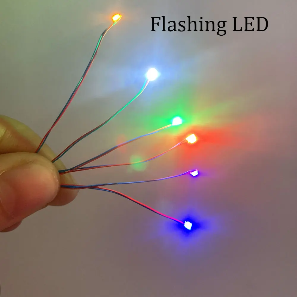 Flashing LED SMD 0805 3V Blink LEDLamp Models Train Pre-soldered Micro Litz Railway Layout For Toy Gundam Lighting 30cm wires
Flashing LED SMD 0805 3V Blink LEDLamp Models Train Pre-soldered Micro Litz Railway Layout For Toy Gundam Lighting 30cm wires