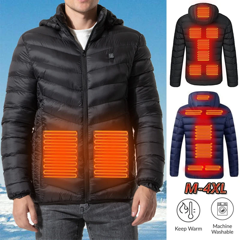 Men's Winter Jacket Warm Electric Heated Coat Hooded Hunting Clothing Ski Jacket Parkas Outerwear USB Heated Jackets 2/9 Areas
Men's Winter Jacket Warm Electric Heated Coat Hooded Hunting Clothing Ski Jacket Parkas Outerwear USB Heated Jackets 2/9 Areas