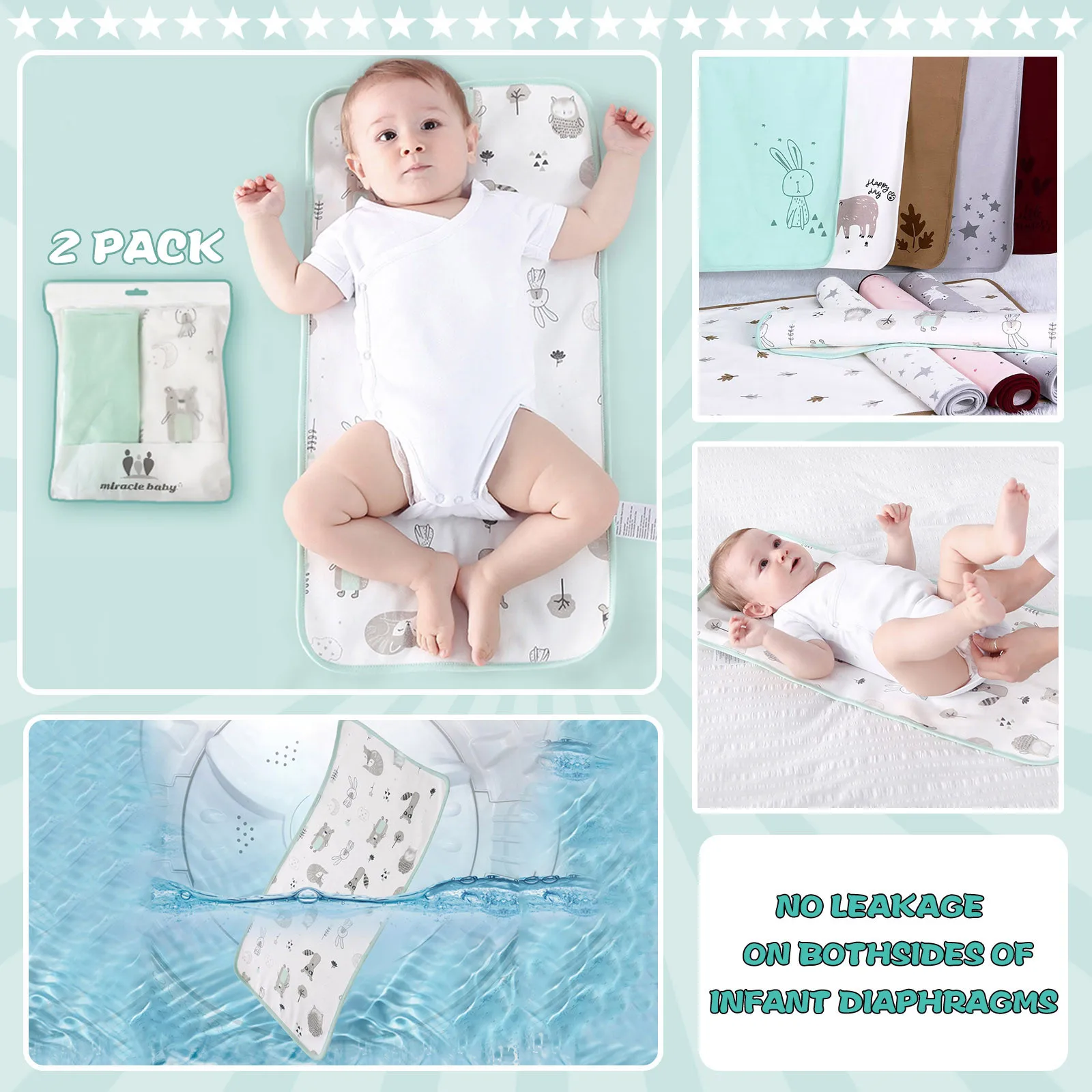 2PC Newborn Baby Changing Pad Cover Portable Waterproof Baby Change Mat Bed Pad Play Mat Fitted Crib Diaper Change Table Sheet
2PC Newborn Baby Changing Pad Cover Portable Waterproof Baby Change Mat Bed Pad Play Mat Fitted Crib Diaper Change Table Sheet