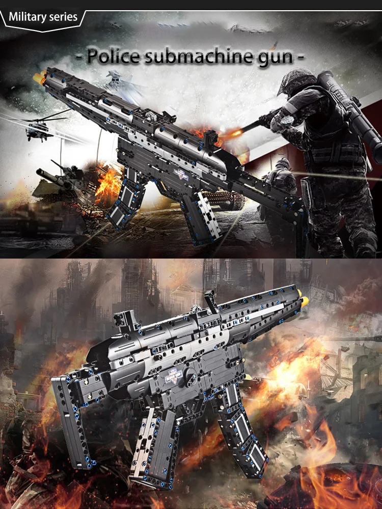 617pcs Building Block Gun Set DIY Toys SWAT Gun Rifle Model Technic Bricks Kit Parent Interactive Playset Gift for Boy Kids
617pcs Building Block Gun Set DIY Toys SWAT Gun Rifle Model Technic Bricks Kit Parent Interactive Playset Gift for Boy Kids
