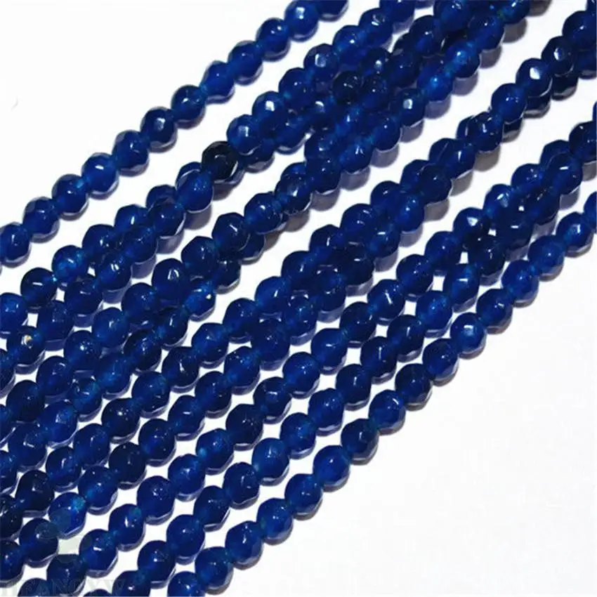 

1pcs 6mm Faceted Dark Blue Sapphire Gemstone Loose Beads DIY Styles Makings Natural Handmade Strand Top Jewelry