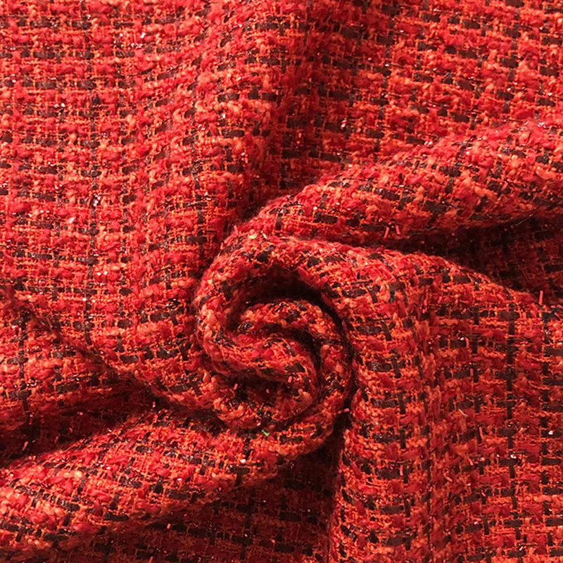 145cm Width Orange Lattice Yarn-dyed Tweed Fabric For Women Autumn Coat Skirt Jacket Tissus Au MÈTre Ткань Для Шитья Sewing
145cm Width Orange Lattice Yarn-dyed Tweed Fabric For Women Autumn Coat Skirt Jacket Tissus Au MÈTre Ткань Для Шитья Sewing