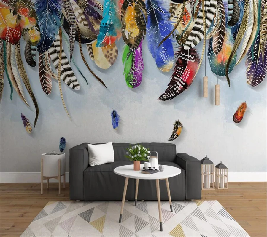 beibehang Custom 3d modern minimalist color feather background wall decoration painting living room bedroom restaurant wallpaper
beibehang Custom 3d modern minimalist color feather background wall decoration painting living room bedroom restaurant wallpaper