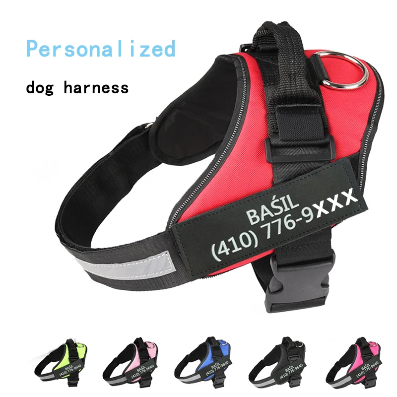 Dog Harness NO PULL Reflective Breathable Adjustable Pet Vest With Custom Patch For Small Large
Dog Harness NO PULL Reflective Breathable Adjustable Pet Vest With Custom Patch For Small Large