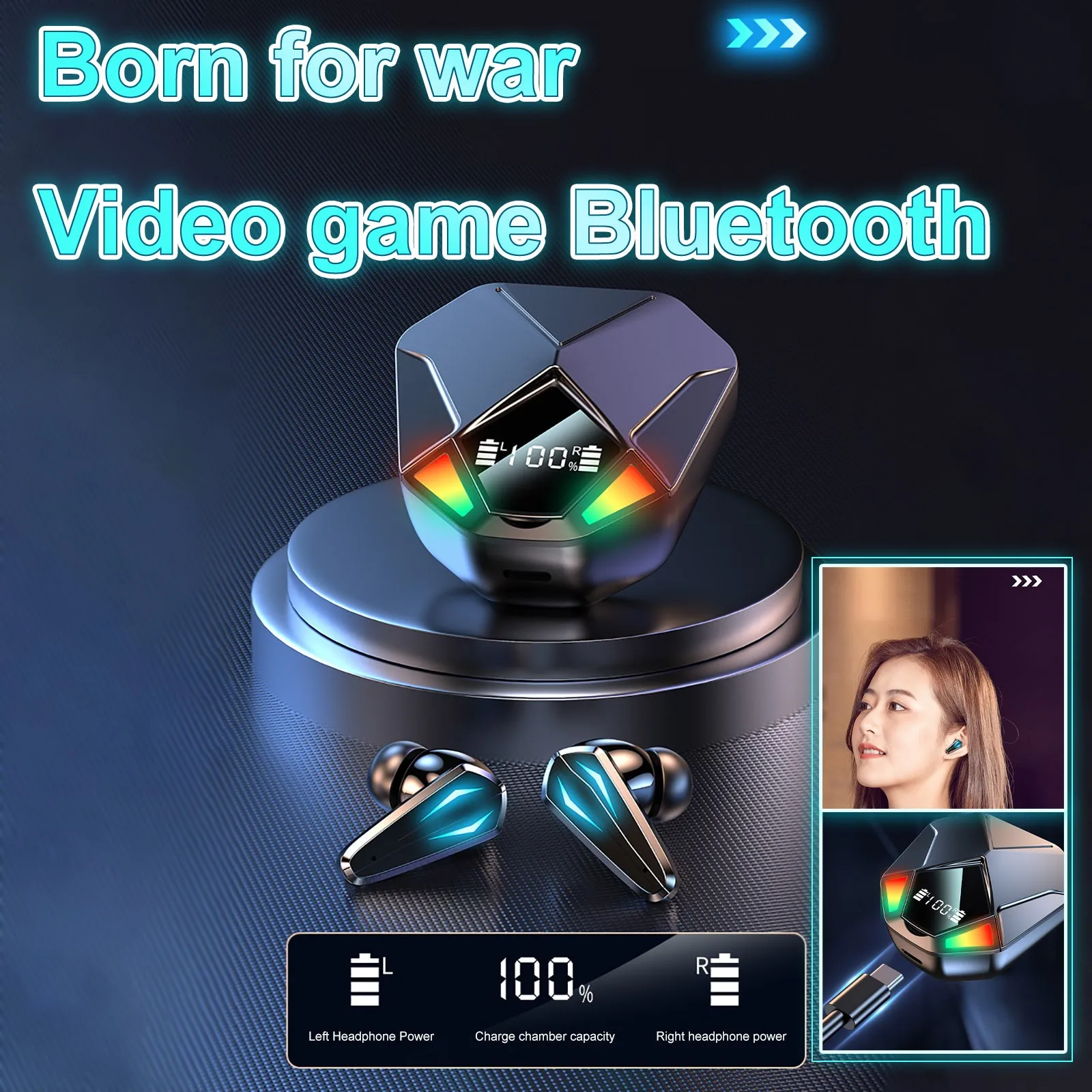 Tws In-ear Wireless Bluetooth Headset Noise Reduction No Delay Gaming Wireless Bluetooth Headphone Sport Earbuds
Tws In-ear Wireless Bluetooth Headset Noise Reduction No Delay Gaming Wireless Bluetooth Headphone Sport Earbuds