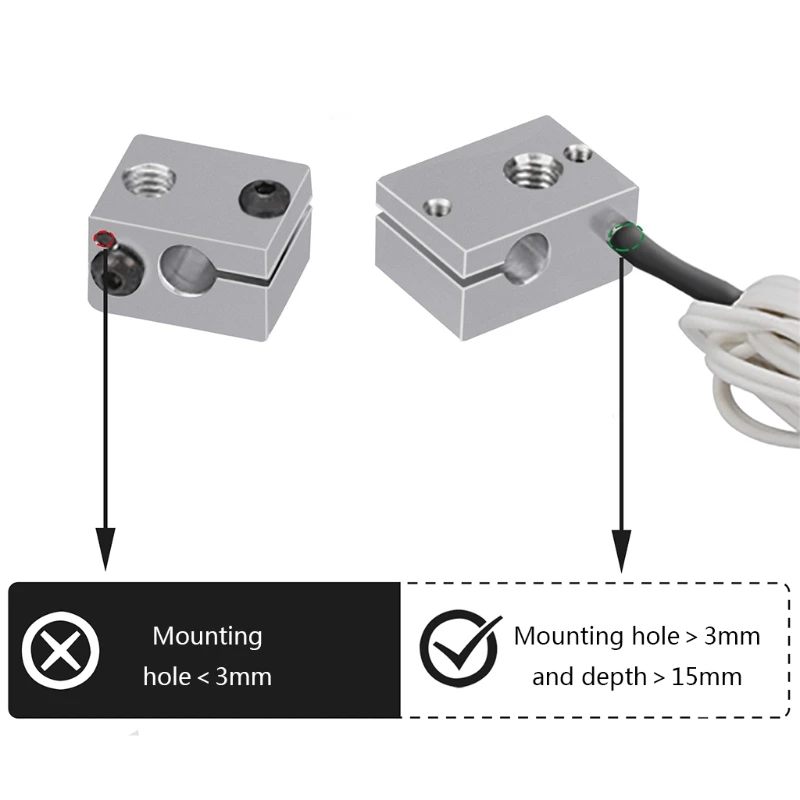 3D Printers NTC100K Thermistor for Sensor Heater Block Hotend Extruder for E3D PT100 V6 3D Printers
3D Printers NTC100K Thermistor for Sensor Heater Block Hotend Extruder for E3D PT100 V6 3D Printers