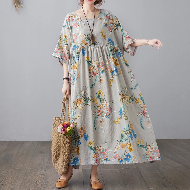 Plus Size Dress 2021 Summer Beach Dress Women Vestidos Sundress Flowers Print Long Dress Cotton Oversize Loose Casual 5XL 6XL
Plus Size Dress 2021 Summer Beach Dress Women Vestidos Sundress Flowers Print Long Dress Cotton Oversize Loose Casual 5XL 6XL