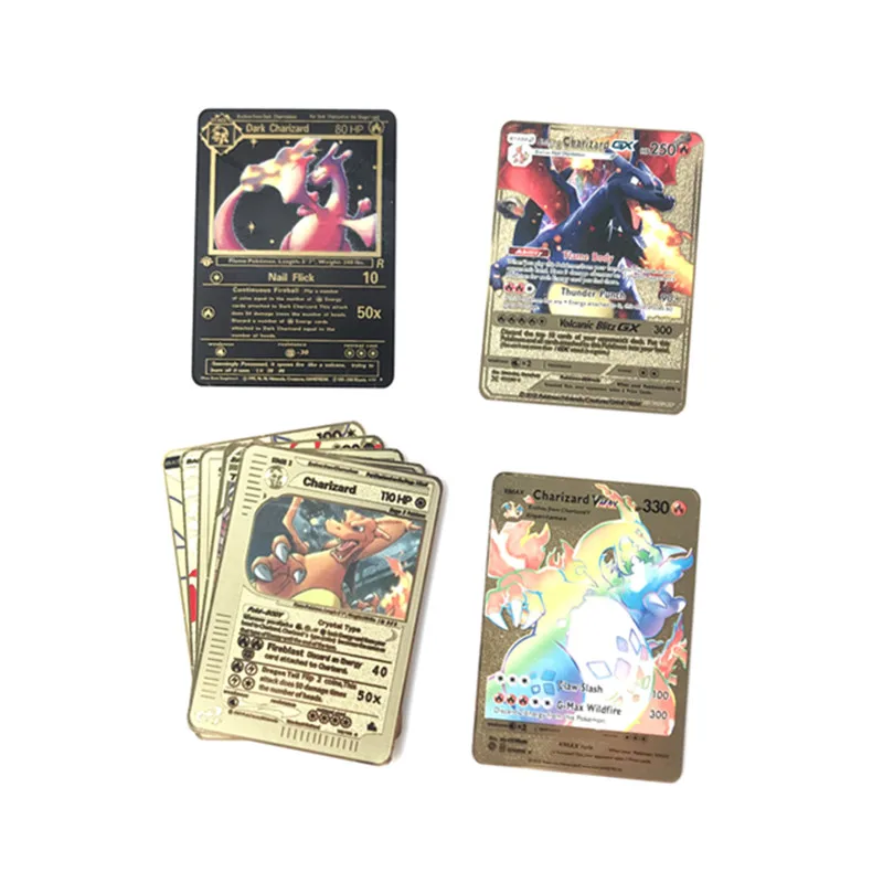 27 styles pokemon cards 1st edition Gold Metal Vmax V GX EX Card Charizard Pikachu Rare card Collection Card Battle Card
27 styles pokemon cards 1st edition Gold Metal Vmax V GX EX Card Charizard Pikachu Rare card Collection Card Battle Card