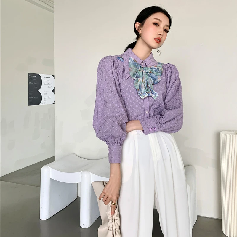 2020 Autumn Embroidery Floral Print Single-breasted Street Wear Long-sleeved Purple Shirt For Women Fashion Tide C739
2020 Autumn Embroidery Floral Print Single-breasted Street Wear Long-sleeved Purple Shirt For Women Fashion Tide C739