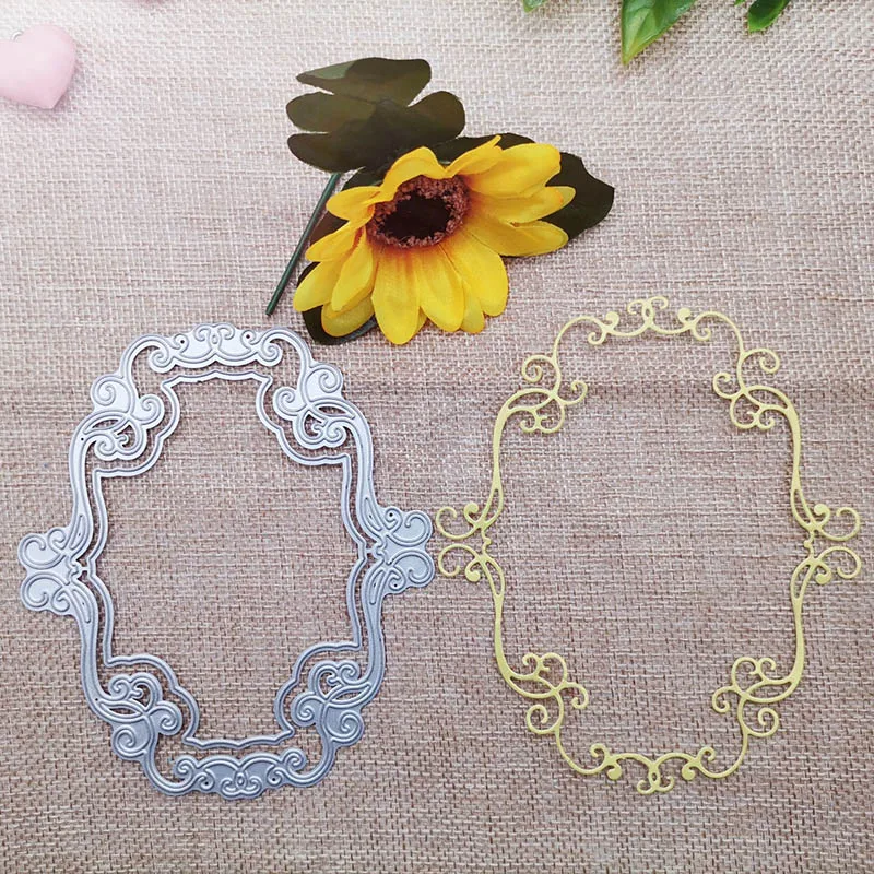 Metal Cutting Dies Lace Frame For Card DIY Scrapbooking stencil Paper Craft Album template Dies 123*107mm
Metal Cutting Dies Lace Frame For Card DIY Scrapbooking stencil Paper Craft Album template Dies 123*107mm
