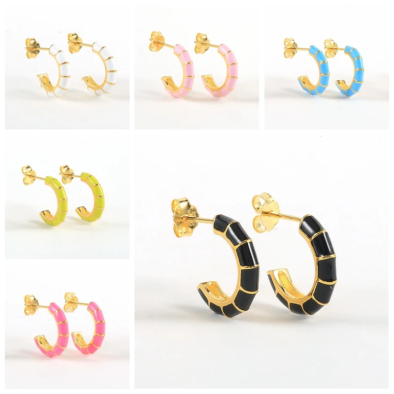 Sterling Silver Earrings For Women C Type Color Stud Earrings Piercing Pendientes Mom Gift Trend Vintage
Sterling Silver Earrings For Women C Type Color Stud Earrings Piercing Pendientes Mom Gift Trend Vintage