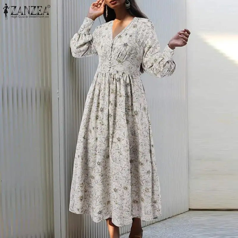 Коллекция 2022 года, платья-Макси большого размера с богемным принтом, платье ZANZEA с пышными рукавами, длинное платье, повседневное женское пла...
Коллекция 2022 года, платья-Макси большого размера с богемным принтом, платье ZANZEA с пышными рукавами, длинное платье, повседневное женское пла...