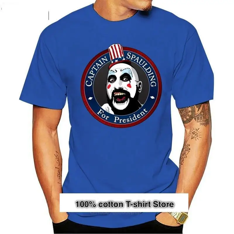 Camiseta negra de capitán Spaulding para presidente para hombre y mujer, novedad
Camiseta negra de capitán Spaulding para presidente para hombre y mujer, novedad