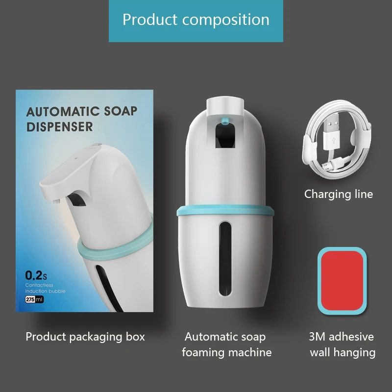 Charging Automatic Foam Soap Dispenser Induction Liquid Hand Washing Machine intelligent foam Touchless Infrared Sensor
Charging Automatic Foam Soap Dispenser Induction Liquid Hand Washing Machine intelligent foam Touchless Infrared Sensor