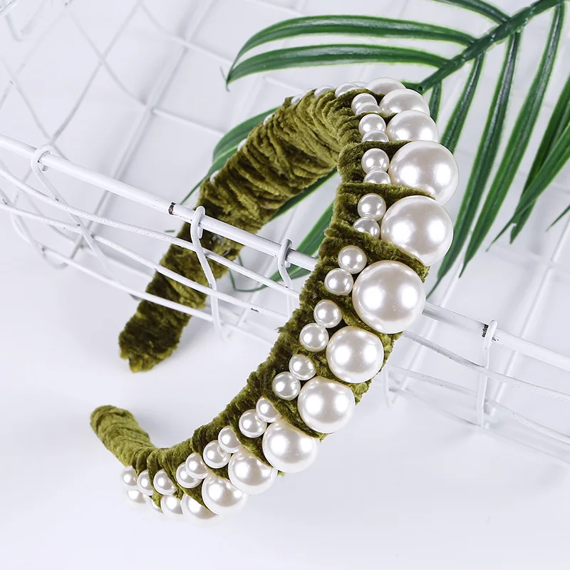 Fashion Boutique Flannelette Hair Accessories for Women Big Pearls Wrapped Velvet Wide-brimmed Headband Girls Hair Band Headwear
Fashion Boutique Flannelette Hair Accessories for Women Big Pearls Wrapped Velvet Wide-brimmed Headband Girls Hair Band Headwear