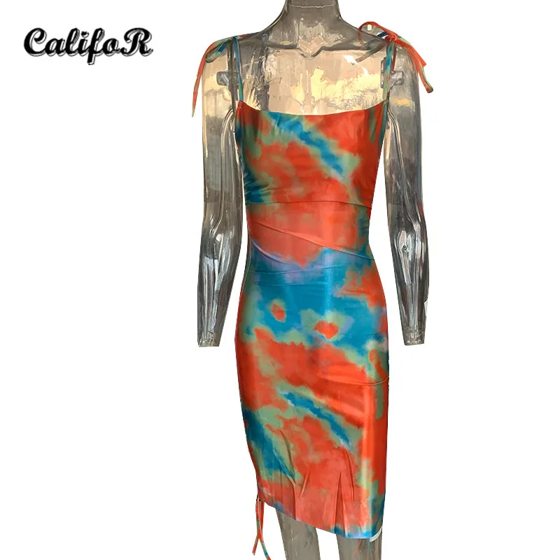 CALIFOR Paint Printed Halter Strap Bodycon Dresses for Women 2021 Summer Fashion Backless Sexy Nightclub Party Mini Dress
CALIFOR Paint Printed Halter Strap Bodycon Dresses for Women 2021 Summer Fashion Backless Sexy Nightclub Party Mini Dress