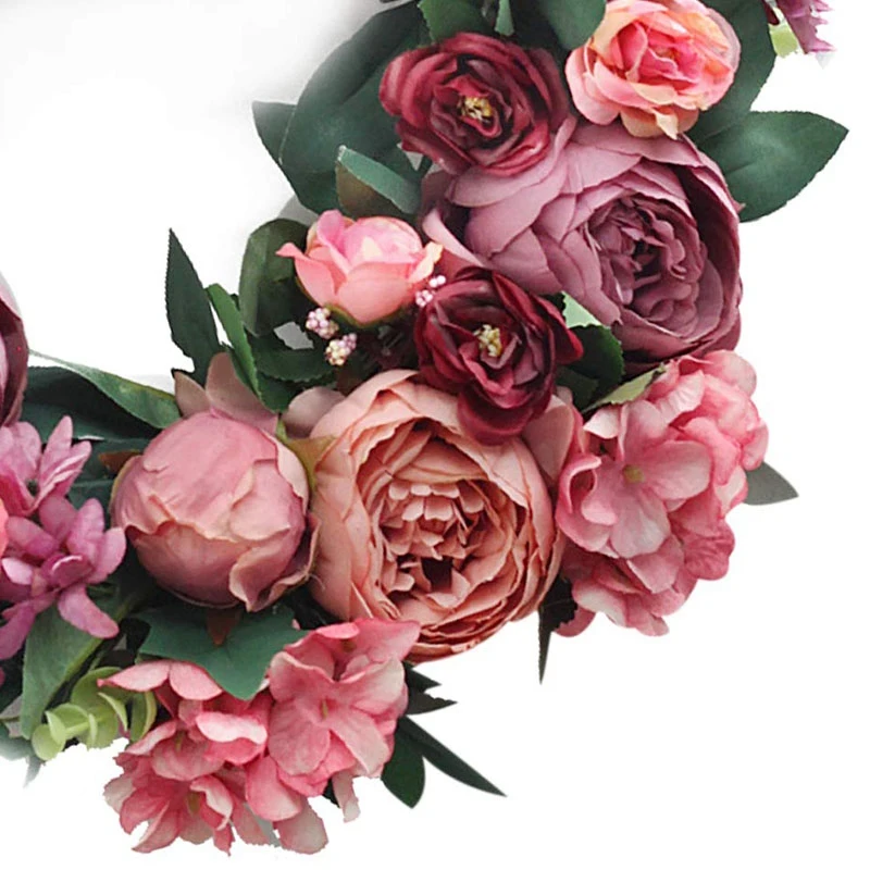 16 inch Peony Wreath Artificial Flower Door Wreath with Green Leaves Spring Wreath for Front Door Decor, Wedding, Wall, Home Dec
16 inch Peony Wreath Artificial Flower Door Wreath with Green Leaves Spring Wreath for Front Door Decor, Wedding, Wall, Home Dec