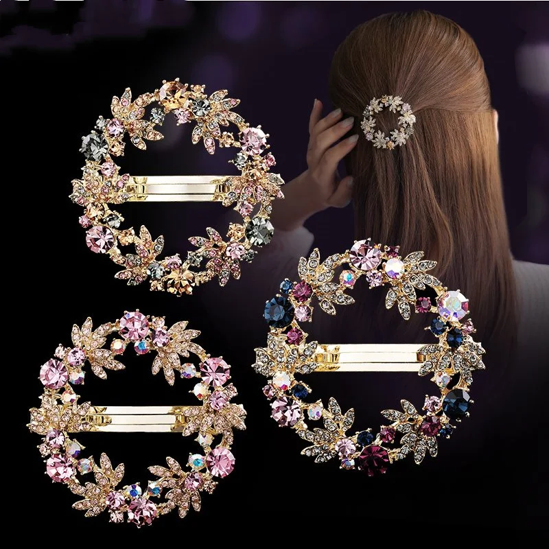 QCOOLJLY Simple Elegant Hair Clip Headdress Female Back Head Crystal Flowers Round Shape Hollow Spring Clip Wedding Jewelry
QCOOLJLY Simple Elegant Hair Clip Headdress Female Back Head Crystal Flowers Round Shape Hollow Spring Clip Wedding Jewelry