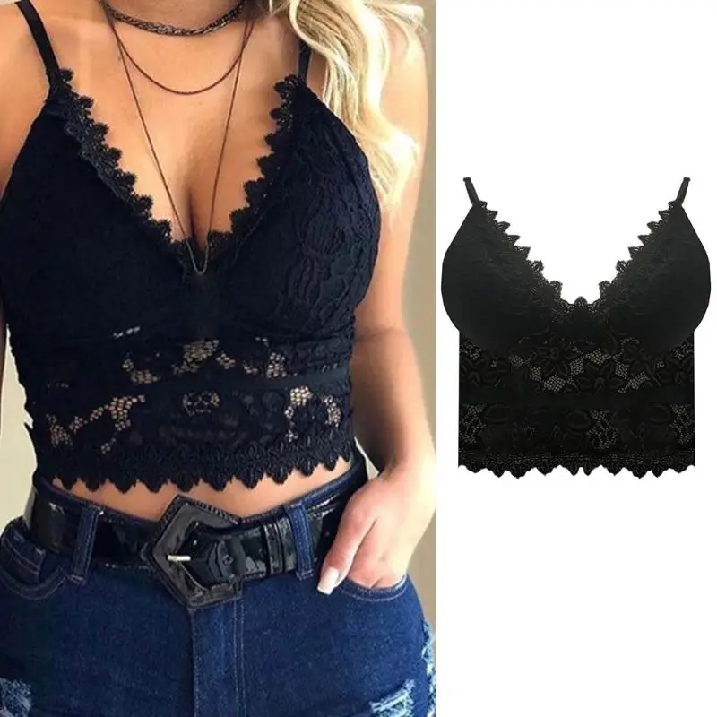 Womens Sexy V-Neck Bralette Hollow Out Floral Lace Wireless Crop Top Camisole
Womens Sexy V-Neck Bralette Hollow Out Floral Lace Wireless Crop Top Camisole