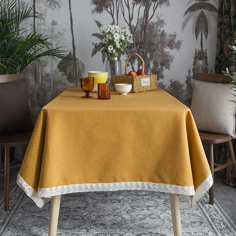 Minimalist Solid Color Tablecloth Lace Trim Blended Dining Table Cover Cloth Home Retro Decor Table Cloth Cabinet Cover Towel
Minimalist Solid Color Tablecloth Lace Trim Blended Dining Table Cover Cloth Home Retro Decor Table Cloth Cabinet Cover Towel