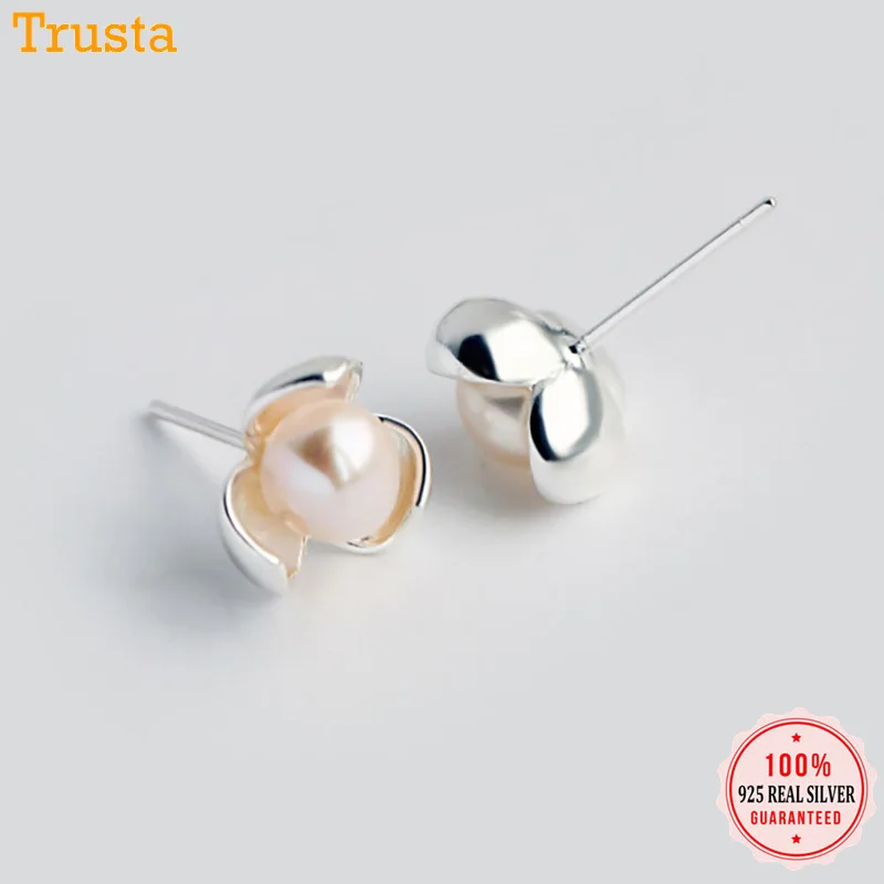 Trusta Genuine 925 Sterling Silver Sweet Synthesis of Pearl Flower Stud Earring For Women Wedding Silver 925 Jewelry Gift DS2563
Trusta Genuine 925 Sterling Silver Sweet Synthesis of Pearl Flower Stud Earring For Women Wedding Silver 925 Jewelry Gift DS2563