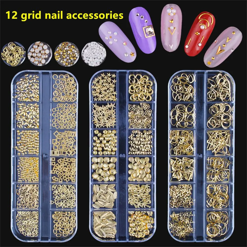 12 Grids Mixed Style Metal Rivet Nail Art Decoration Gold Silver Nail Rivets Shiny Charm Manicure Accessories Studs
12 Grids Mixed Style Metal Rivet Nail Art Decoration Gold Silver Nail Rivets Shiny Charm Manicure Accessories Studs