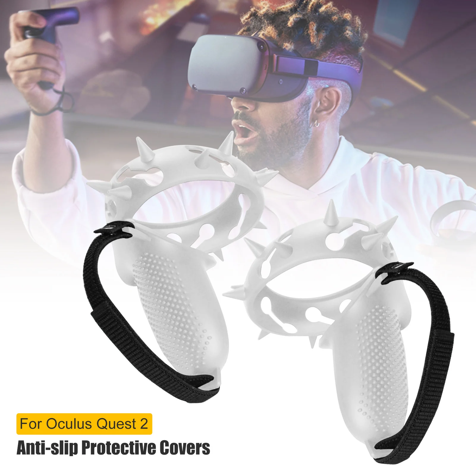 Touch Controller Grip Cover Protector For Oculus Quest 2 Anti-Throw Handle Protective Sleeve Silicone VR Protective Cover 2021
Touch Controller Grip Cover Protector For Oculus Quest 2 Anti-Throw Handle Protective Sleeve Silicone VR Protective Cover 2021