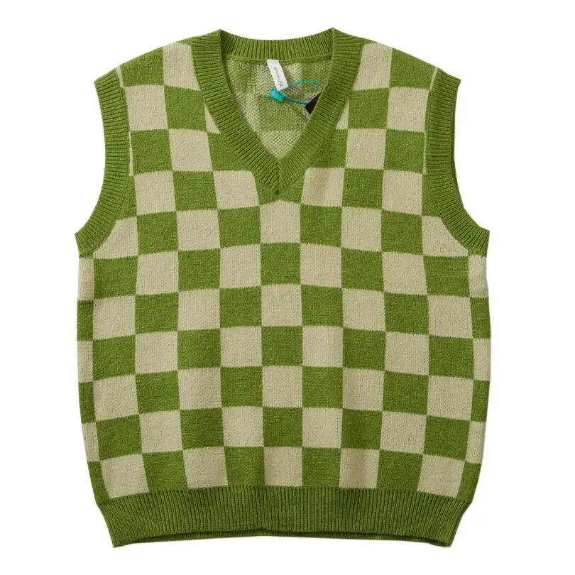 Checkerboard Grid Knitted Soft Warm Sweater Vest Men Autumn Winter 2021 New Sleeveless Knitted Coat w2353
Checkerboard Grid Knitted Soft Warm Sweater Vest Men Autumn Winter 2021 New Sleeveless Knitted Coat w2353