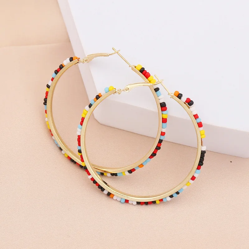 2021 new glass bead color Bohemian beach style geometric Square Earrings female personality fashion exaggerated Earrings
2021 new glass bead color Bohemian beach style geometric Square Earrings female personality fashion exaggerated Earrings
