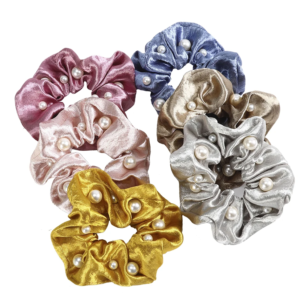 Резинки для волос женские, атласные, с жемчугом
Резинки для волос женские, атласные, с жемчугом