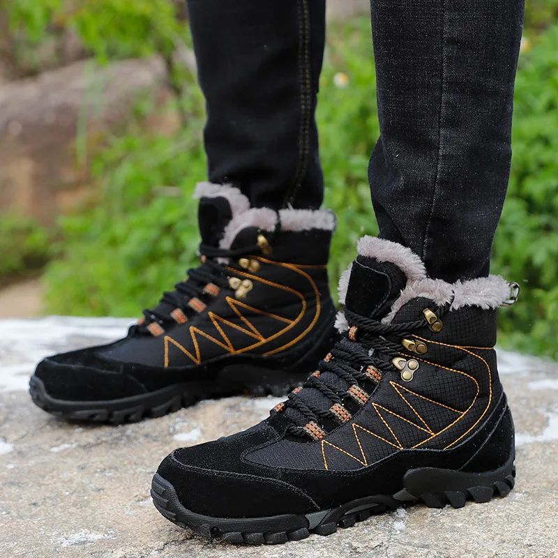 Cross-border Winter Snow Boots Men's Warm and Velvet Large Size Cotton Shoes Fashion Outdoor Men's Velvet Mountaineering Cold-pr
Cross-border Winter Snow Boots Men's Warm and Velvet Large Size Cotton Shoes Fashion Outdoor Men's Velvet Mountaineering Cold-pr
