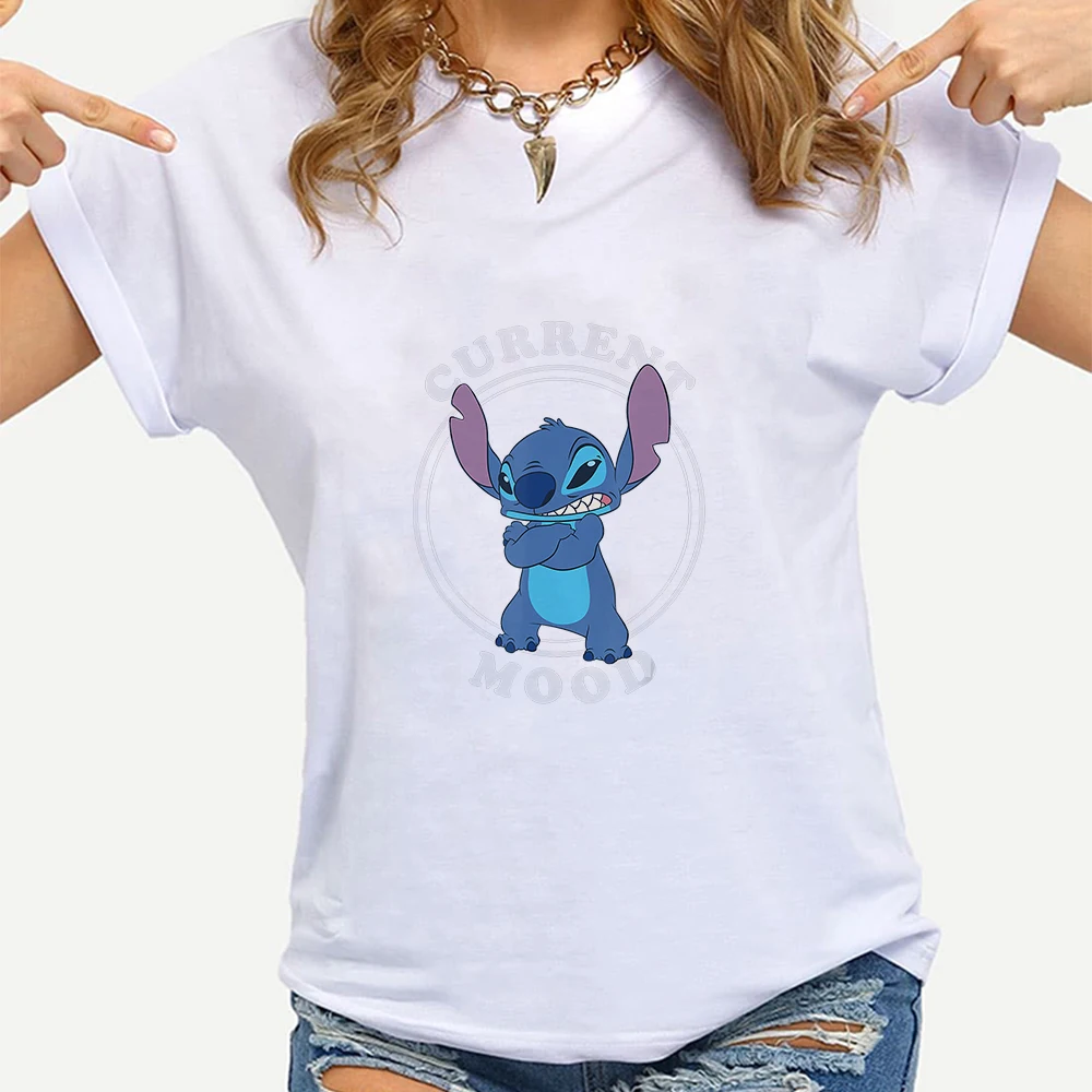 Angry Stitch Graphic Women T-Shirts Dropship Fashion Tops Disney Series New Products Tees Harajuku Style Female T Shirts Comfort
Angry Stitch Graphic Women T-Shirts Dropship Fashion Tops Disney Series New Products Tees Harajuku Style Female T Shirts Comfort
