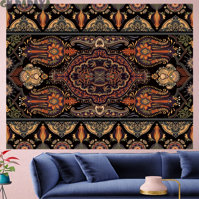 luxury embroidery style mandala tapestry boho decor retro plants goblen black Yoga mat Polyester bohemian Wall Hanging decor
luxury embroidery style mandala tapestry boho decor retro plants goblen black Yoga mat Polyester bohemian Wall Hanging decor