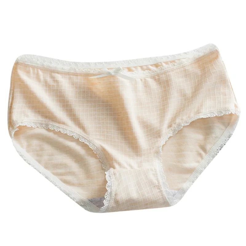 Women's Cotton Lattice Lace Fresh Breathable Simple Comfortable Cute Mid-waist Solid Color Briefs Korean Style
Women's Cotton Lattice Lace Fresh Breathable Simple Comfortable Cute Mid-waist Solid Color Briefs Korean Style