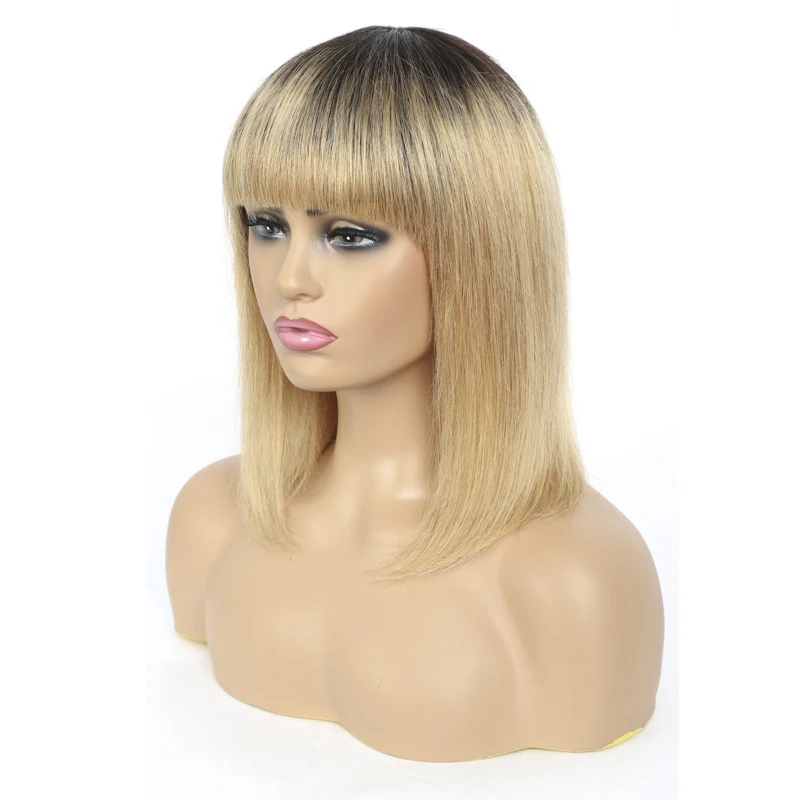 Human Hair Wig With Bangs Bob Wigs For Black Women Straight Short 100% Brazilian None Remy Hair Machine Made Wig GOOD HAIR
Human Hair Wig With Bangs Bob Wigs For Black Women Straight Short 100% Brazilian None Remy Hair Machine Made Wig GOOD HAIR