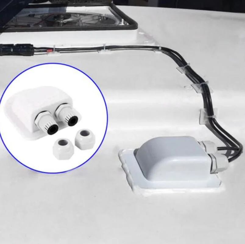 Caravan Solar Car Junction Box Roof Wire Entry Solar Cable Motorhome Junction Box RV Caravan Camper Accessories
Caravan Solar Car Junction Box Roof Wire Entry Solar Cable Motorhome Junction Box RV Caravan Camper Accessories
