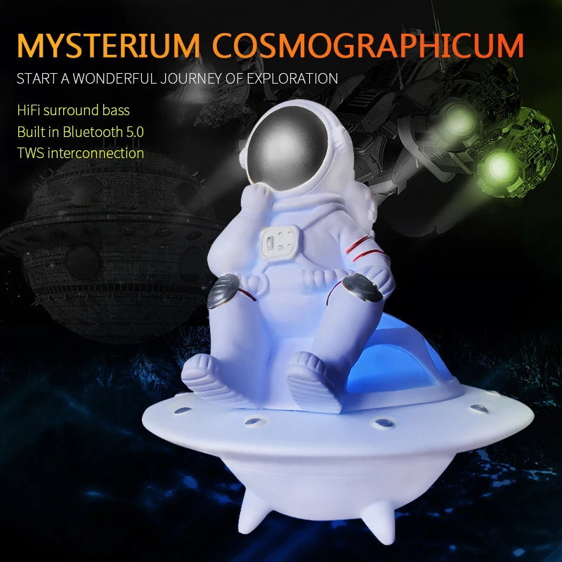 UFO Astronaut Luminous Bluetooth-compatible Speaker Wireless Sound Outdoor USB Speakers Support AUX TF Subwoofer Loudspeaker
UFO Astronaut Luminous Bluetooth-compatible Speaker Wireless Sound Outdoor USB Speakers Support AUX TF Subwoofer Loudspeaker